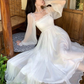 White Tulle Dress,Long Sleeve Fairy Dress,Fairy Prom Dress Y6730