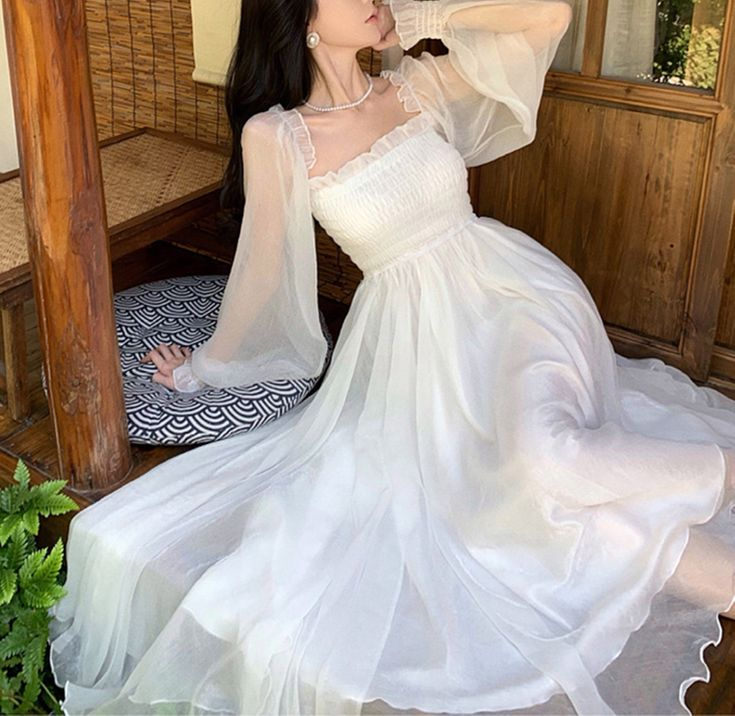 White Tulle Dress,Long Sleeve Fairy Dress,Fairy Prom Dress Y6730 Simplepromdress White Tulle Dress,Long Sleeve Fairy Dress,Fairy Prom Dress Y6730 Simplepromdress