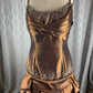 Vintage Satin Beaded Ruched Evening Dress,Memaid Prom Dress Y8243