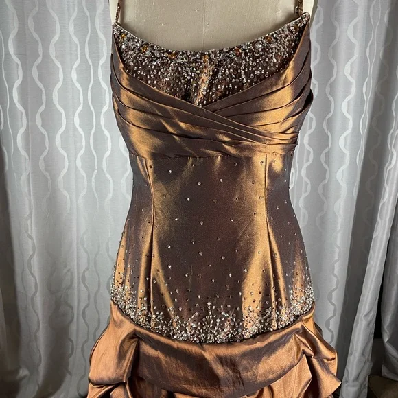 Vintage Satin Beaded Ruched Evening Dress,Memaid Prom Dress Y8243