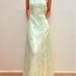 Pretty Green Spaghetti Straps Tulle Sequins A Line Party Prom Dress Y8141