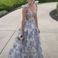 A Line Maxi Dress with Spaghetti Straps, Corset Prom Dress,Graduation Dress  Y2873