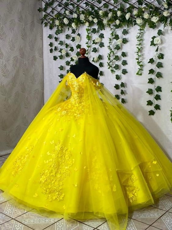 Yellow Princess Quinceanera Dress Ball Gown, Sweet 16 Dresses Y6574 – Simplepromdress Yellow Princess Quinceanera Dress Ball Gown, Sweet 16 Dresses Y6574 – Simplepromdress