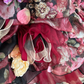Vintage Strapless Ball Gown Chiffon Rose Floral Ruffle Princess Quinceanera Dress SP1771