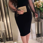 Women Elegant Lantern Sleeve Mesh Patchwork Bodycon Midi Formal Party Dress,Black Short Homecoming Dress Y5529