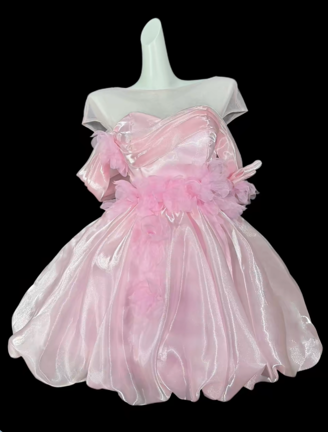 Gorgeous Red Tulle Appliques Short Homecoming Dress Cocktail Dress SP3549