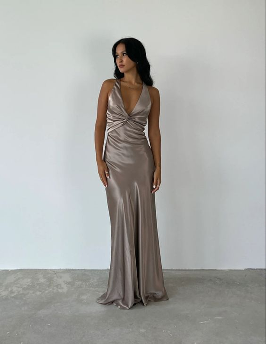 Charming V Neck Long Prom Dress,Chic Prom Gown Y7438