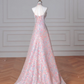 Gorgeous Pink Sequin Beaded ALine Prom Dress Evening Dress Y8637