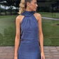 Chic Backless Sleeveless Prom Dress Formal Evening Dress Y2809
