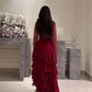 Elegant Sequins Chiffon Multi-Layered Prom Dress Formal Party Evening Dress Y7736