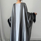 Fashion Satin Long Formal Evening Dress Long Sleeves Prom Dress With Feathers Y7571