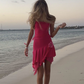 Chic Hot Pink Beach Dress,Cute Homecoming Dress Y2959