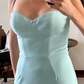 Elegant Blue Satin Spaghetti Straps Prom Dress Evening Dress Y8232