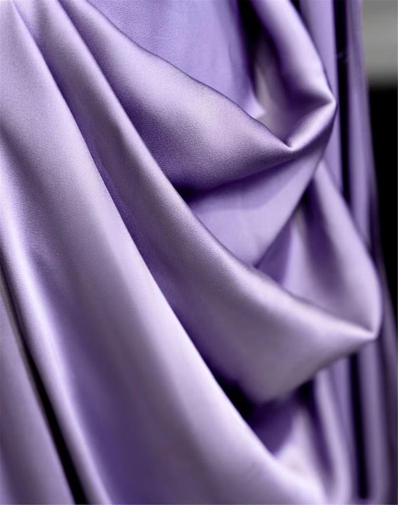 Modest Purple Satin Long Prom Dress,Purple Evening Dress  Y2589