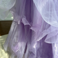Classy Strapless Lavender Sequin Tulle Layered Long Wedding Guest Dress ,Long Birthday Party Dress SP1453
