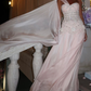 Gorgeous Pink One Shoulder Chiffon Beaded Appliques Mermaid Prom Dress Long Party Dress SP540