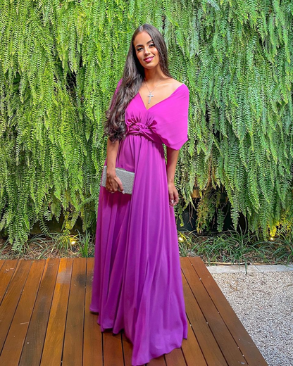 Fuchsia A-line Evening Dress,Fuchsia Wedding Guest Outfit Y5058 Simplepromdress Fuchsia A-line Evening Dress,Fuchsia Wedding Guest Outfit Y5058 Simplepromdress