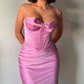 Simple Spaghetti Straps Lavender Satin Evening Dress,Sheath Party Prom Dress Y8094