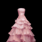 Sexy Strapless A Line Ruffle Long Prom Dress White Layered Wedding Dress Y8749