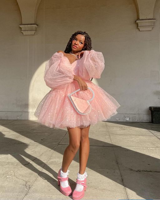 Cute Pink A-line Puffy Homecoming Dress,Pink Birthday Party Dress Y423 Simplepromdress Cute Pink A-line Puffy Homecoming Dress,Pink Birthday Party Dress Y423 Simplepromdress
