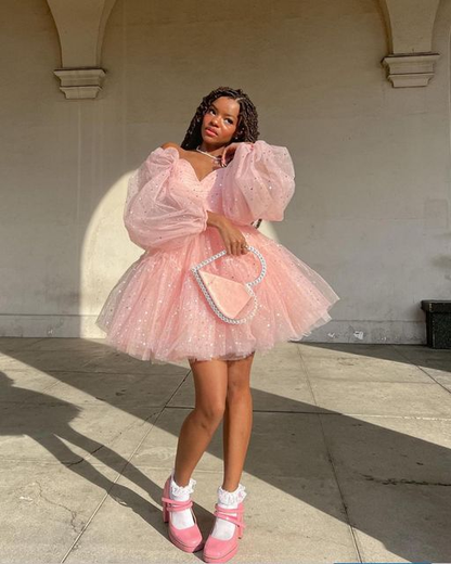 Pink dress for birthday party sale