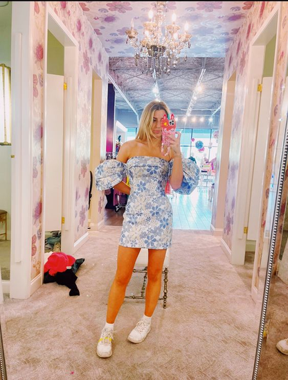 Chic Strapless Blue Print Floral Homecoming Dress Y2774 Simplepromdress Chic Strapless Blue Print Floral Homecoming Dress Y2774 Simplepromdress