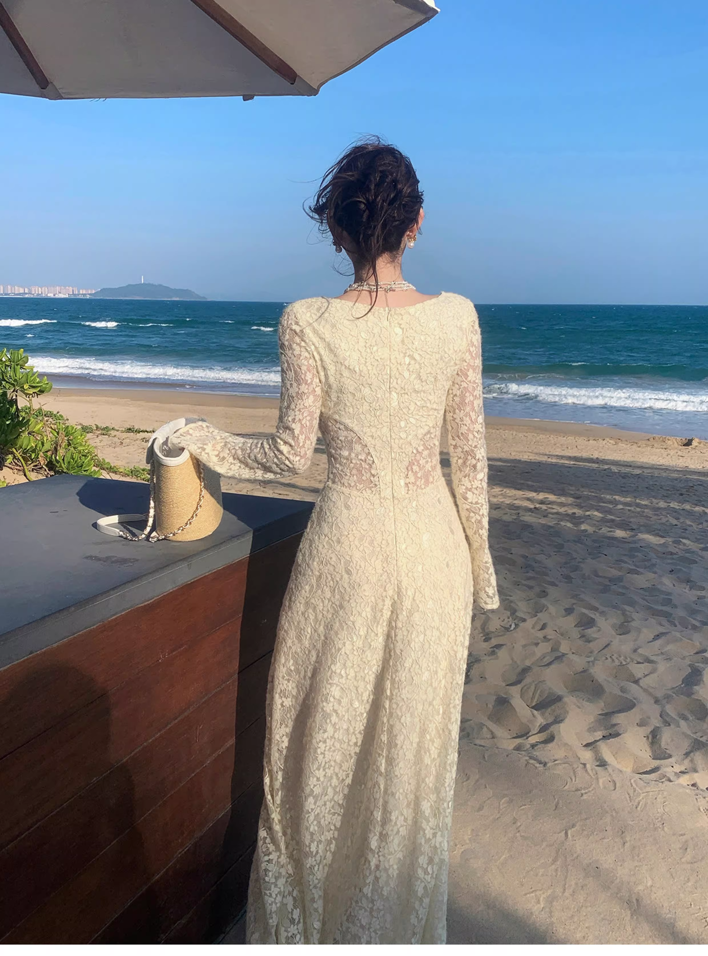 Charming Yellow Lace Mermaid Long Party Dress Birthday Prom Dress SP1976