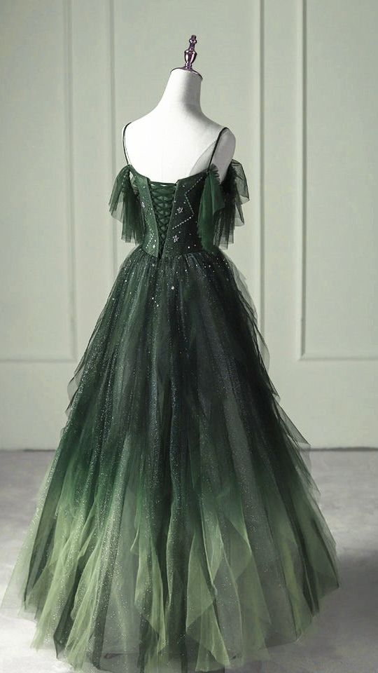 Dark green 2025 tulle dress