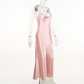 Sexy Pink Mermaid Long Prom Dress,Backless Pink Evening Dress  Y1933