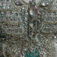 Gorgeous Green Spaghetti Straps Satin Beaded Mermaid Party Dress Backless Long Prom Gown SP1283