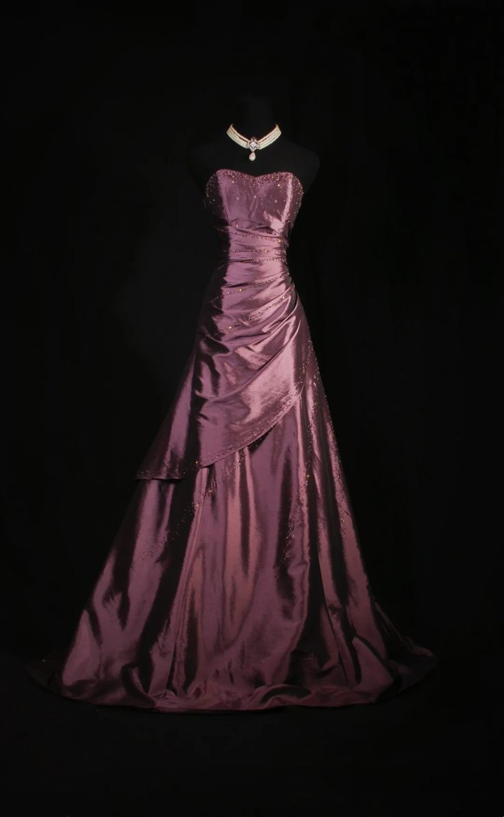 Retro Sweetheart Neck Dull Pink Satin Beaded Mermaid Long Birthday Dress Formal Evening Dress SP1728