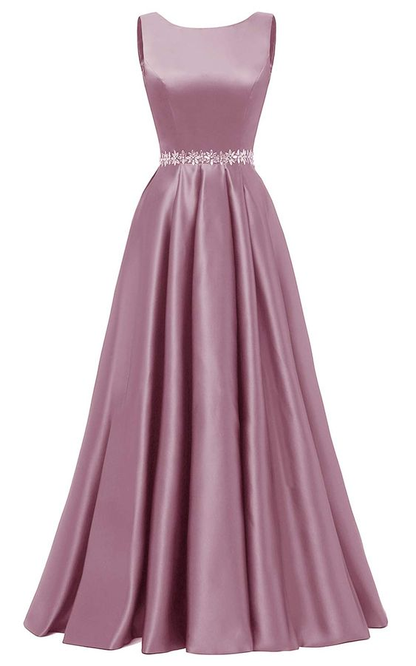 A-Line Prom Dress for Women Long Beaded Belt Formal Evening Party Gown Simplepromdress A-Line Prom Dress for Women Long Beaded Belt Formal Evening Party Gown Simplepromdress