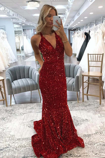 Red mermaid 2025 cocktail dress