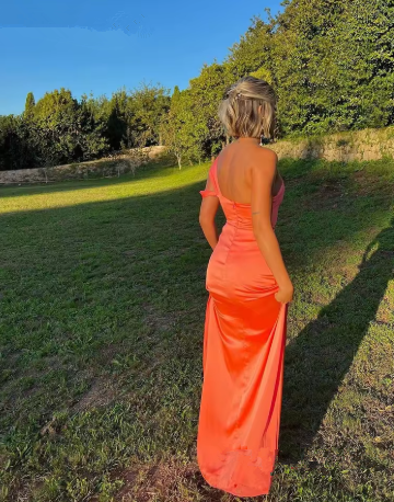 Orange Sheath Prom Dress,Orange Wedding Guest Outfit Y5170 Simplepromdress Orange Sheath Prom Dress,Orange Wedding Guest Outfit Y5170 Simplepromdress