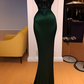 Glamorous Emerald Green Sheath/Column Evening Dress with Train,Pageant Dress Y4303