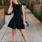 Black A-line Homecoming Dress,Black Party Dress  Y5357