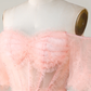 Blush Tulle Off The Shoulder Short Homecoming Dress Y2616