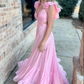 A-Line Long Hot Pink Prom Dresses Y6803