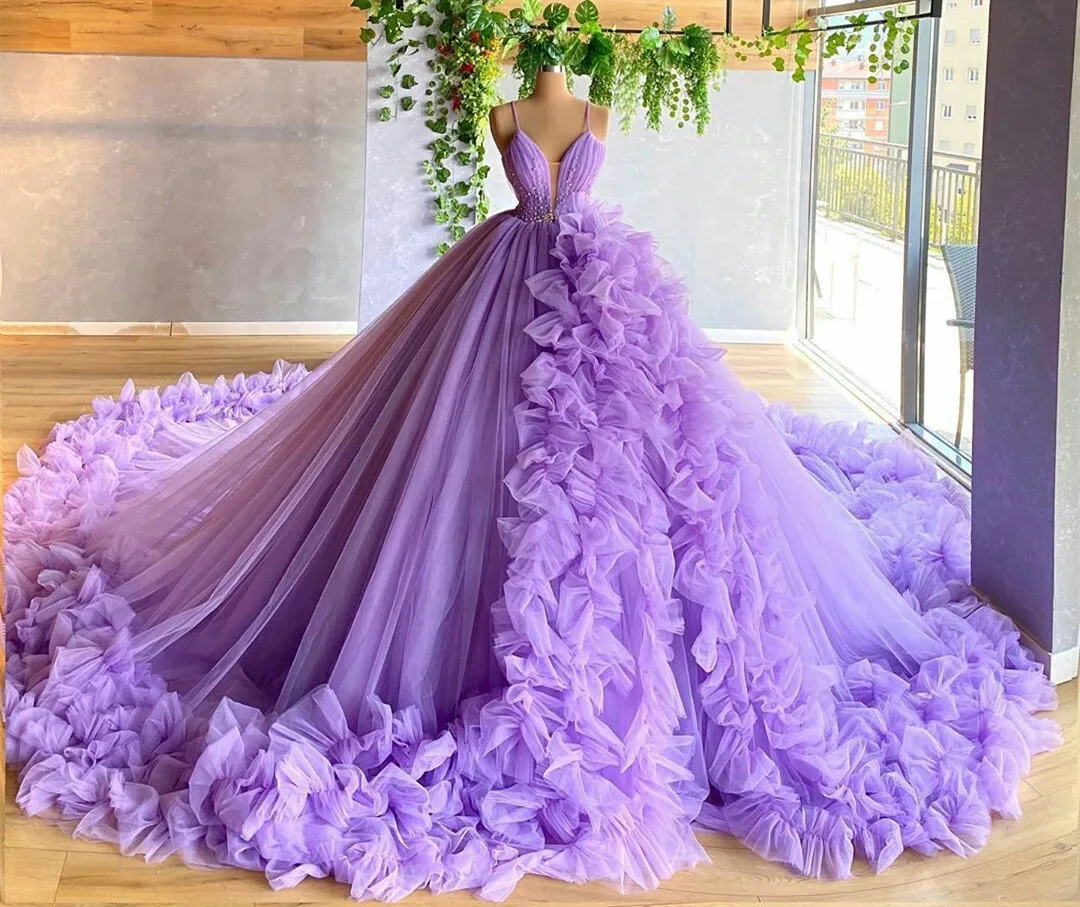 Purple A-line V Neck Tulle Ball Gown,Purple Princess Dress,Fairy Dress Simplepromdress Purple A-line V Neck Tulle Ball Gown,Purple Princess Dress,Fairy Dress Simplepromdress
