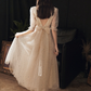 V-neck Party Dress,short Sleeve Prom Dress,shiny Graduation Dress Y5799