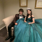 Green Off The Shoulder Ball Gown Quinceanera Dress Y6085
