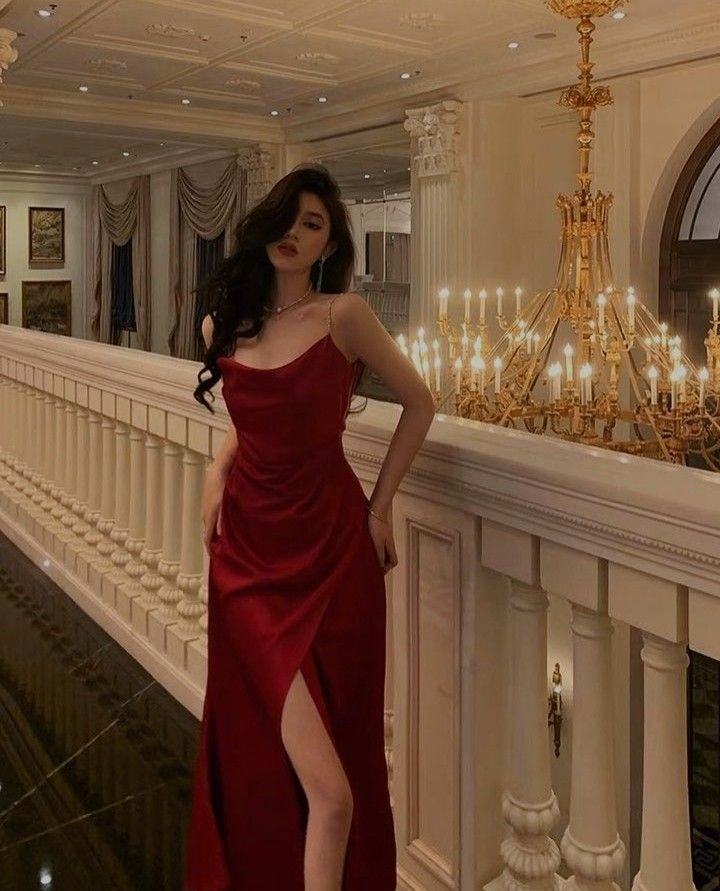 Sexy red high split side long evening prom dress Y4103 – Simplepromdress