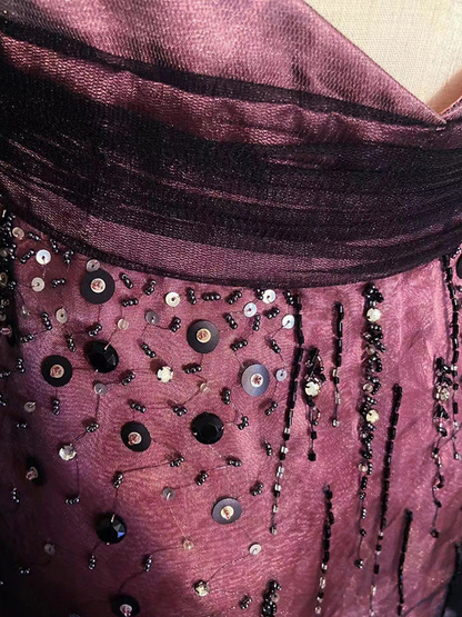 Vintage Spaghetti Strap Short A-Line  Homecoming Dress Backless Beaded Cocktail Dress Y8913