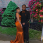 Sexy Mermaid Orange Evening Dress With Train Y5024