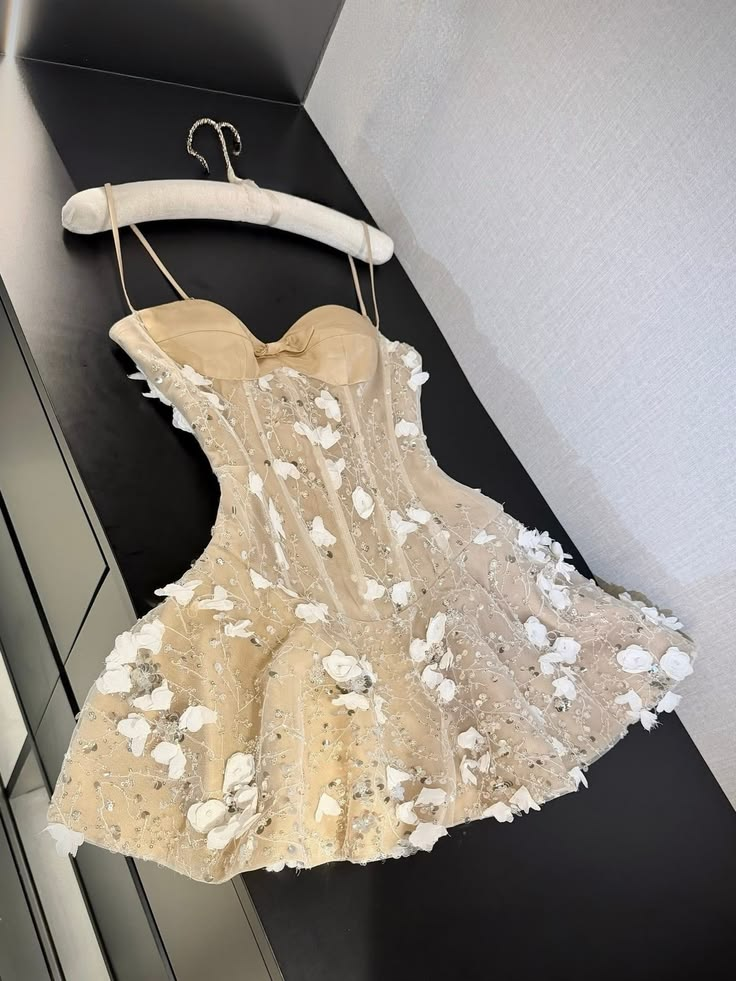 Elegant Spaghetti Straps Champagne Satin Short Graduation Homecoming Dress Cocktail Dress SP3619
