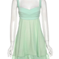 Green A-line Mini Homecoming Dress,Backless Party Dress,Y2510