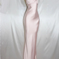 Charming Pink Mermaid Long Prom Dress,Simple Pink Evening Dress  Y1932