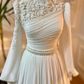 Muslim Wedding Dress Long Sleeves With Pearls Chiffon Appliques Long Pleated Bridal Gowns Y6727