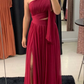 Elegant One Shoulder A-line Evening Dress,Wedding Guest Dress Y5779