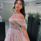 A-line Tulle Prom Princess Dress,Elegant Ball Gown Y4120